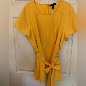 Lane Bryant Gold Short Sleeve Top W/ Belt 18